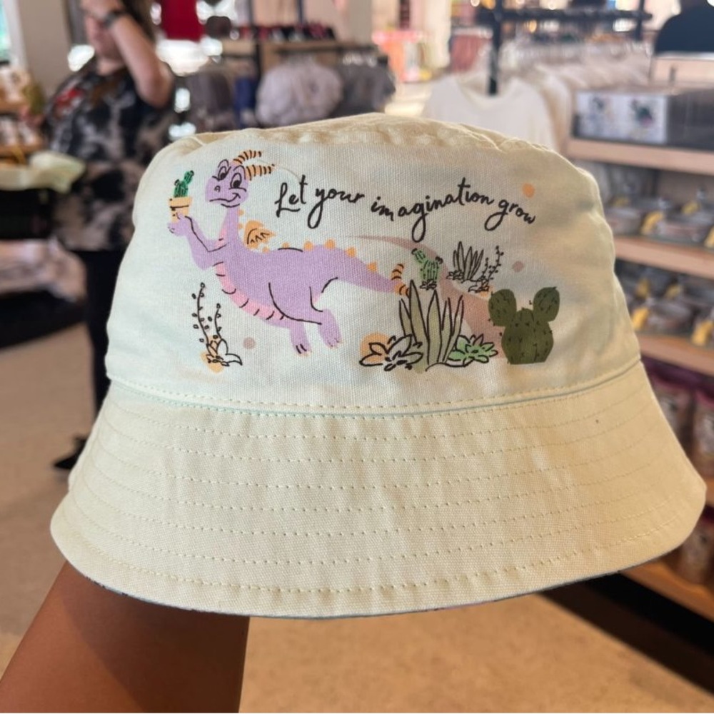 Disney Parks 2023 Epcot Flower Garden Festival Figment Reversible Bucket Hat